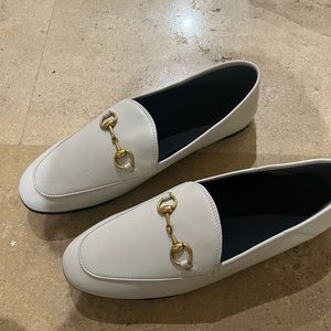Gucci mystic white horsebit leather loafers